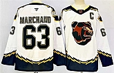 Men's Boston Bruins #63 Brad Marchand White 2024-25 With C Patch Reverse Retro Home Stitched Hockey Jersey,baseball caps,new era cap wholesale,wholesale hats